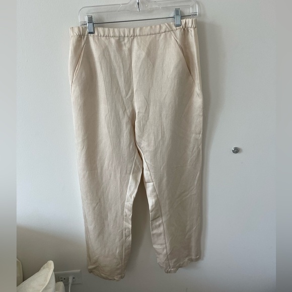 Zero+ Maria Cornejo Linen Pants Cream - Picture 1 of 8
